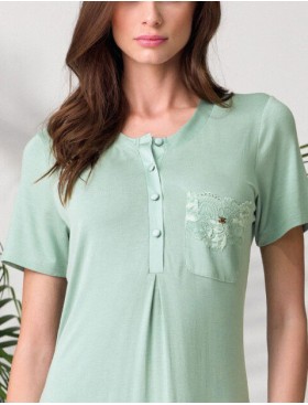 Сорочка с коротким рукавом Lormar SATEN 631328CO giada, Цвет: giada (зеленый), Размеры: XL, изображение 2