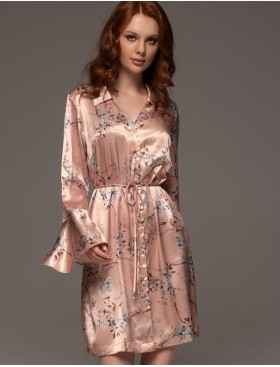 Платье-рубашка на пуговицах Mia-Amore FIORA 4648, Цвет: персиковый, Размеры: M