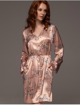 Платье-рубашка на пуговицах Mia-Amore FIORA 4648, Цвет: персиковый, Размеры: M, изображение 4