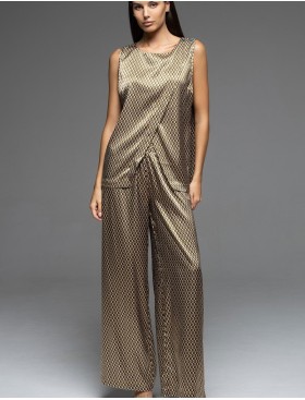 Атласный брючный комплект Mia-Amore INNA 7526, Цвет: мультколор, Размеры: L, изображение 4