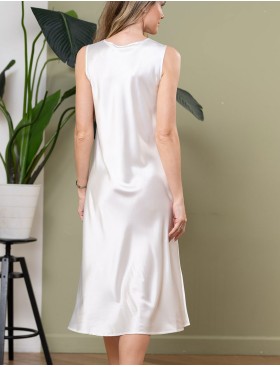 Сорочка шелковая длинная Mia-Amore WHITE SWAN 3558 молочный, Цвет: молочный, Размеры: 3XL, изображение 3