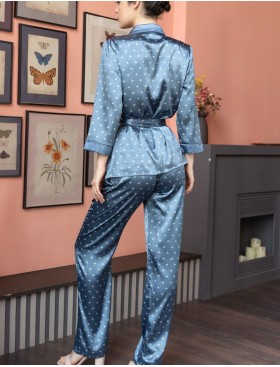 Атласный комплект-тройка Mia-Mella CLEVER 8946 дельфин, Цвет: дельфин, Размеры: 2XL, изображение 2