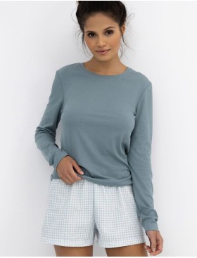 Женская пижама с шортами Sensis KAITLYN, Цвет: голубой, Размеры: L
