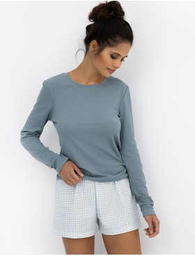 Женская пижама с шортами Sensis KAITLYN, Цвет: голубой, Размеры: L, изображение 2