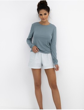 Женская пижама с шортами Sensis KAITLYN, Цвет: голубой, Размеры: L, изображение 3