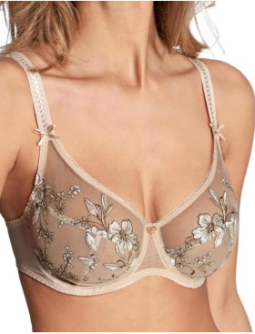 Мягкий бюстгальтер с вышивкой Empreinte 07218 LAUREN старинное золото, Цвет: старинное золото, Размеры: 75D, изображение 3