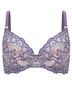 Бюстгальтер с пуш-ап вкладышами Alles BAROQUE ULTRA P-UP, Цвет: голубой, Размеры: 70B, изображение 7