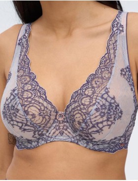 Бюстгальтер бралетт Alles BAROQUE ULTRA M bralette, Цвет: голубой, Размеры: 70C