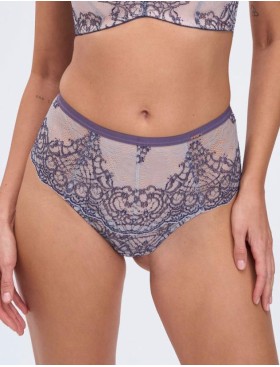 Высокие стринги Alles BAROQUE ULTRA stringi classic, Цвет: голубой, Размеры: S