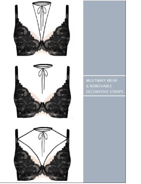 Бюстгальтер с вкладышами пуш-ап Ava INFINITY 2176 U Push Up black, Цвет: черный, Размеры: 90C, изображение 8