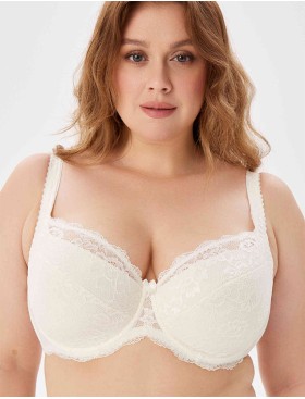 Кружевной бюстгальтер с поролоном Elli 3030 молоко, Цвет: молоко, Размеры: 95B, изображение 5