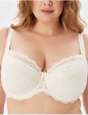 Кружевной бюстгальтер с поролоном Elli 3030 молоко, Цвет: молоко, Размеры: 95B