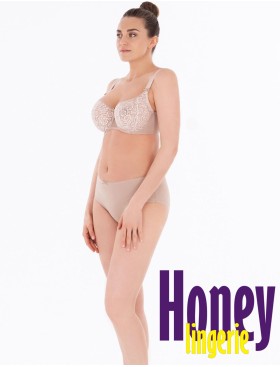 Высокие трусы слипы Honey H40-21-AK крем-брюле, Цвет: крем-брюле, Размеры: 9XL, изображение 3