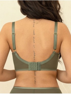 Мягкий бюстгальтер балконет Kris Line LULU half cup soft, Цвет: оливковый, Размеры: 90H, изображение 2