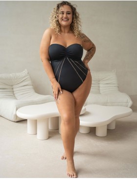 Слитный купальник бандо Kris Line SOLAR body MHM, Цвет: черный, Размеры: 70E, изображение 4