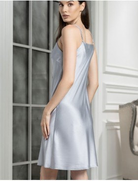 Шёлковая сорочка Mia-Amore ARGENTA 4230, Цвет: стальной, Размеры: 3XL, изображение 2