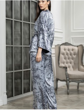 Комплект-тройка из натурального шёлка Mia-Amore ARGENTA 4235, Цвет: стальной, Размеры: XL, изображение 2