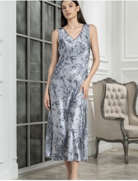 Длинная ночная сорочка Mia-Amore ARGENTA 4238, Цвет: стальной, Размеры: M, изображение 4