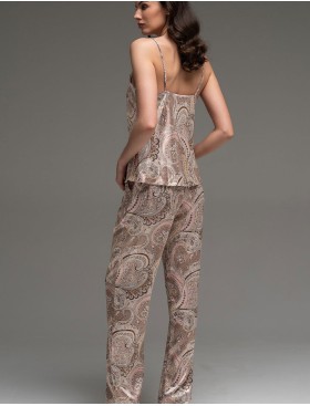 Шёлковый комплект-тройка Mia-Amore CLEMENTINA 3447, Цвет: латте, Размеры: L, изображение 3