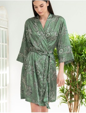 Короткий халат-кимоно Mia-Amore ELOISA 7483, Цвет: мятный, Размеры: 2XL/3XL, изображение 4