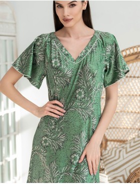 Длинная атласная сорочка Mia-Amore ELOISA 7488, Цвет: мятный, Размеры: 3XL, изображение 3