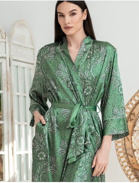 Длинный халат-кимоно Mia-Amore ELOISA 7489, Цвет: мятный, Размеры: 4XL/5XL, изображение 2