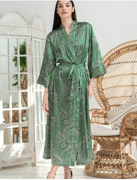 Длинный халат-кимоно Mia-Amore ELOISA 7489, Цвет: мятный, Размеры: 4XL/5XL, изображение 4