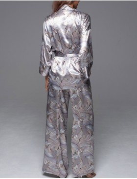 Шелковая пижама-тройка Mia-Amore LA PERLA 4715, Цвет: жемчужный, Размеры: 3XL, изображение 3