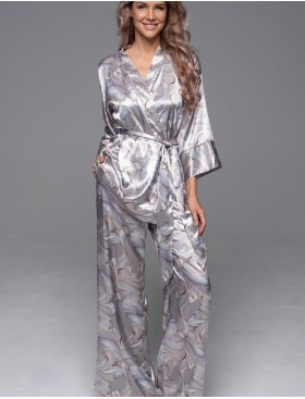 Шелковая пижама-тройка Mia-Amore LA PERLA 4715, Цвет: жемчужный, Размеры: 3XL