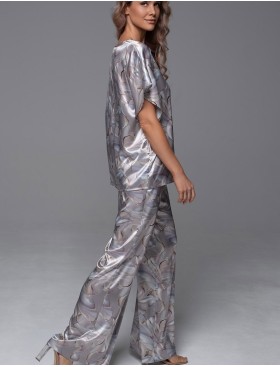 Комплект из натурального шёлка Mia-Amore LA PERLA 4716, Цвет: жемчужный, Размеры: 3XL, изображение 4