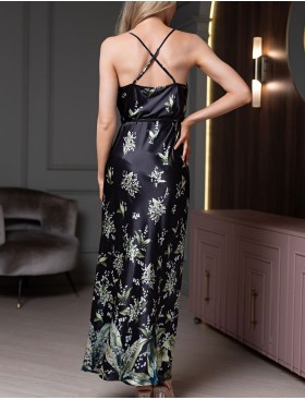 Запашное длинное платье-сорочка Mia-Amore LURDES 4559, Цвет: черный, Размеры: S, изображение 2