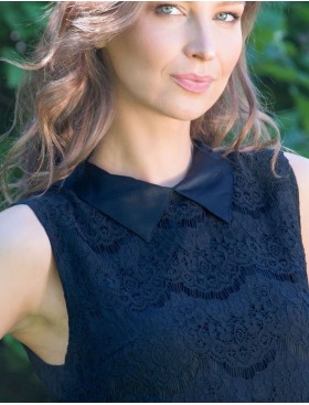 Топ из кружева и шифона Mia-Amore MILAN 8326 черный, Цвет: черный, Размеры: XS, изображение 2