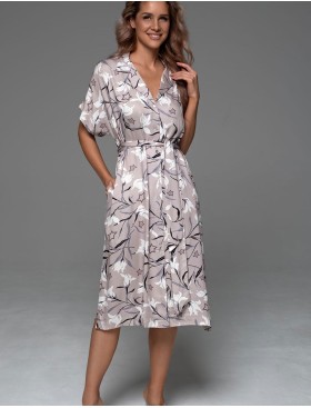 Длинная рубашка-халат Mia-Amore MAILA 5557, Цвет: серый, Размеры: 3XL