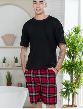 Мужской комплект с шортами Mia-Amore Mr&Mrs SMITH 5108 красно-черный, Цвет: красно-черный, Размеры: 2XL
