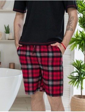 Мужской комплект с шортами Mia-Amore Mr&Mrs SMITH 5108 красно-черный, Цвет: красно-черный, Размеры: 2XL, изображение 4