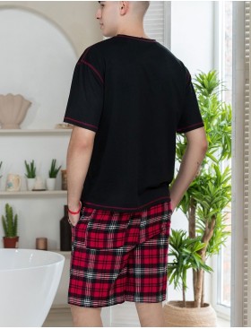 Мужской комплект с шортами Mia-Amore Mr&Mrs SMITH 5108 красно-черный, Цвет: красно-черный, Размеры: 2XL, изображение 2