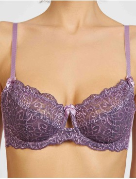 Бюстгальтер мягкий кружевной Simona M 484 серо-туман, Цвет: серо-туман, Размеры: 75E