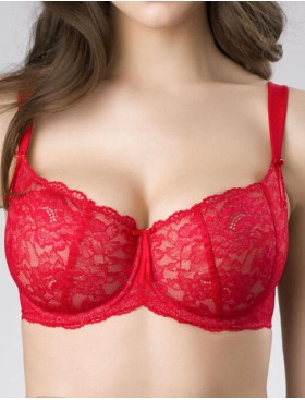 Бюстгальтер балконет мягкий Sermija 173-16-L красный, Цвет: красный, Размеры: 95A