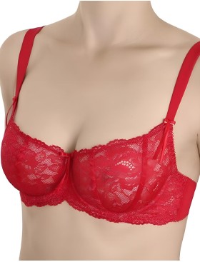 Бюстгальтер балконет мягкий Sermija 173-16-L красный, Цвет: красный, Размеры: 95A, изображение 2