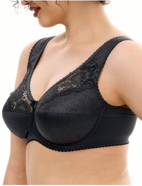 Бюстгальтер на широких бретелях Sermija PELAGEYA 191-25-L тёмный-графит, Цвет: тёмный-графит, Размеры: 80C, изображение 2