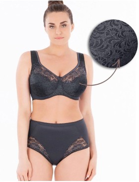 Бюстгальтер на широких бретелях Sermija PELAGEYA 191-25-L тёмный-графит, Цвет: тёмный-графит, Размеры: 80C, изображение 4