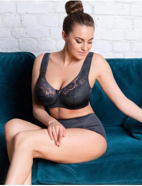 Бюстгальтер на широких бретелях Sermija PELAGEYA 191-25-L тёмный-графит, Цвет: тёмный-графит, Размеры: 80C, изображение 5