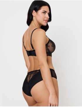 Трусы высокие бразилиана Subtille DIVA BLACK brazilian panties, Цвет: черный, Размеры: S, изображение 4