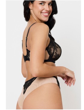 Бюстгальтер мягкий Subtille BELINDA BLACK soft, Цвет: черный+бежевый, Размеры: 75H, изображение 5