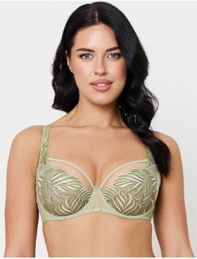 Бюстгальтер кружевной Subtille FLORANCE soft olive, Цвет: оливковый, Размеры: 90H, изображение 3