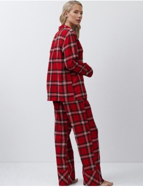 Женская пижама из фланели Aruelle BELL, Цвет: красный, Размеры: S, изображение 3