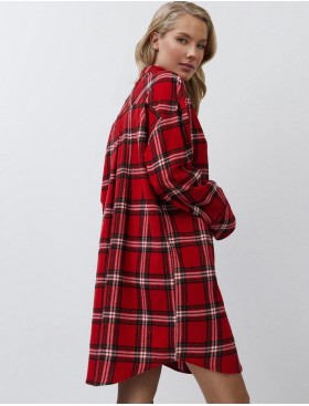 Ночная рубашка из фланели Aruelle BELL, Цвет: красный, Размеры: S, изображение 2