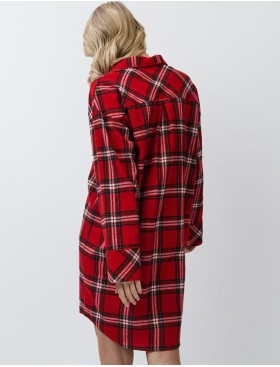 Ночная рубашка из фланели Aruelle BELL, Цвет: красный, Размеры: S, изображение 3