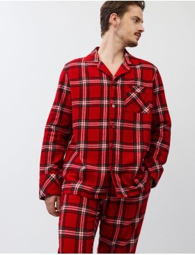 Пижама мужская из фланели Aruelle BENNY, Цвет: красный, Размеры: M