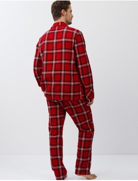 Пижама мужская из фланели Aruelle BENNY, Цвет: красный, Размеры: M, изображение 3